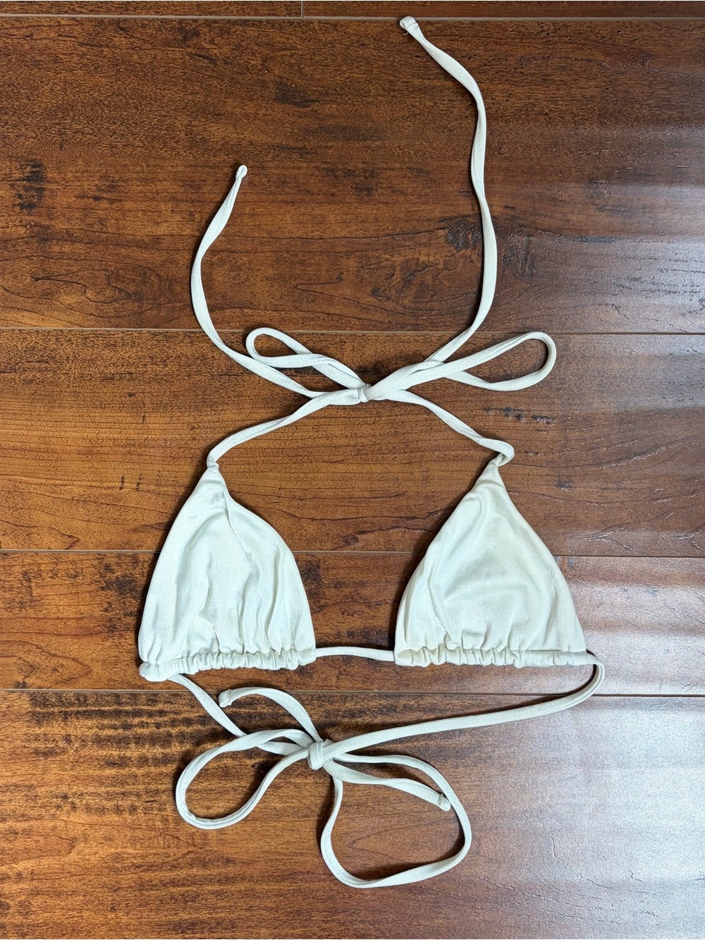 ONE ONE White Triangle Bikini Top - Women Swim